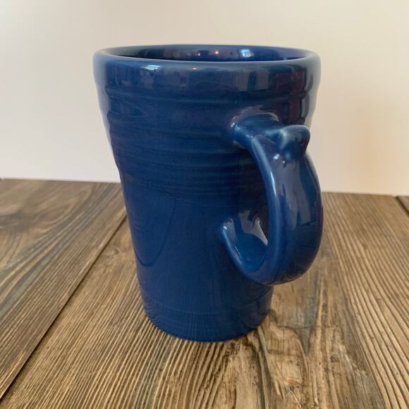 Fiestaware Lapis Blue Latte Mug Thumb Rest Bistro Coffee Stoneware Fiesta - Picture 3 of 7